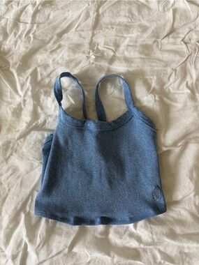 Free People Blue Ribbed Tank Top
